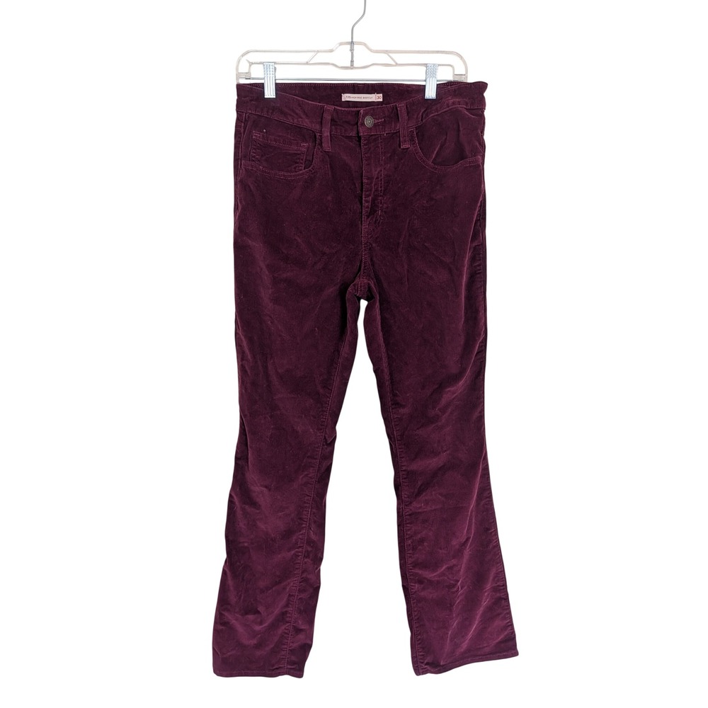 Levis 725 High Rise Bootcut Corduroy Pants Burgundy W30 L32